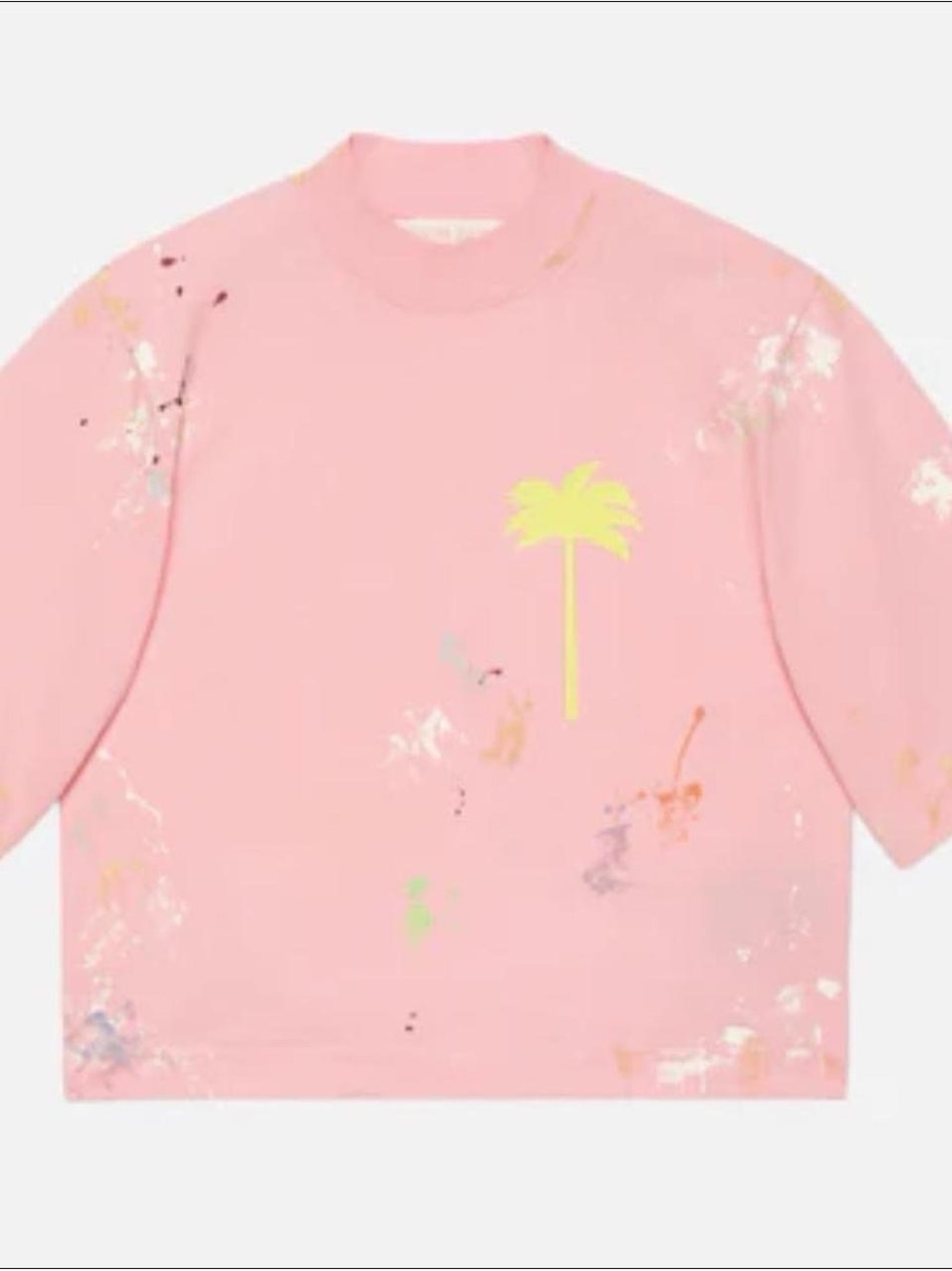 Palm Angels Pink Logo Tag Tee